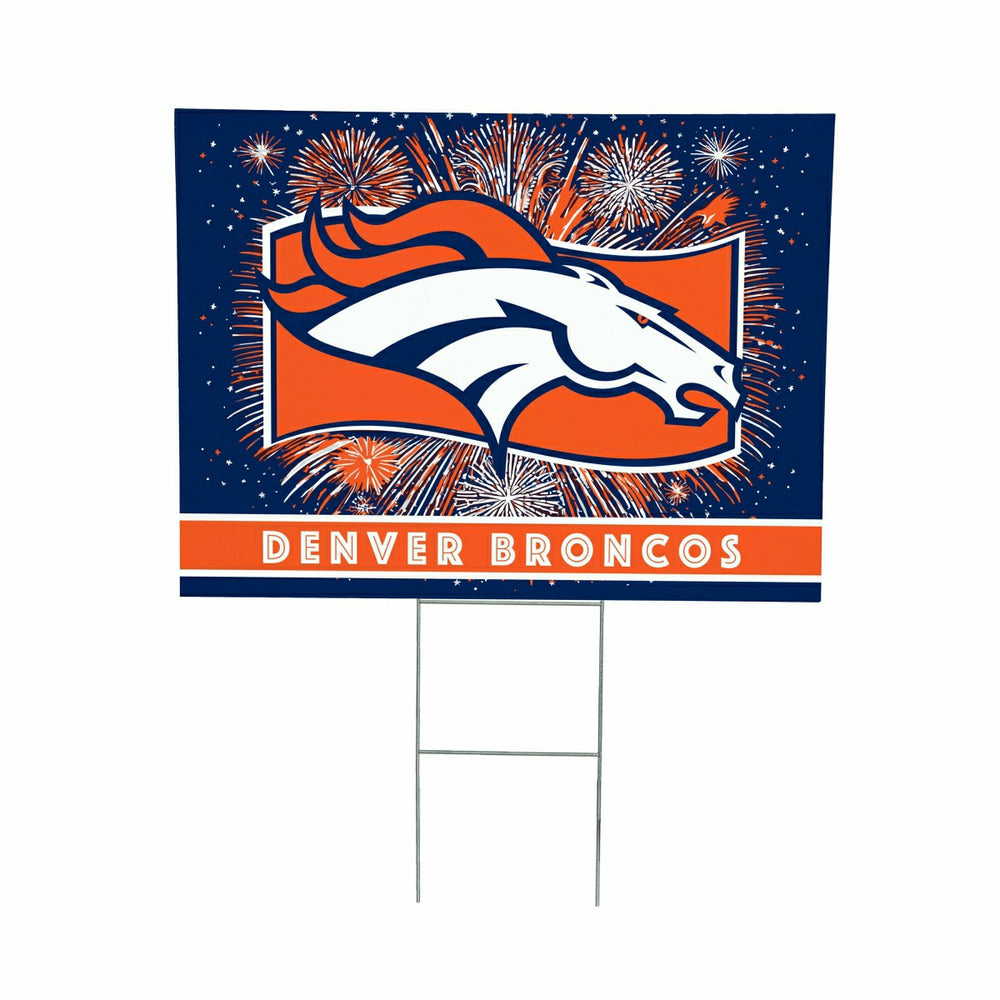 Denver Broncos Yard Sign, Patriotic, NFL, Home