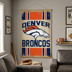 Denver Broncos, Canvas Wall Tapestry, Large, 54x36, NFL, Home