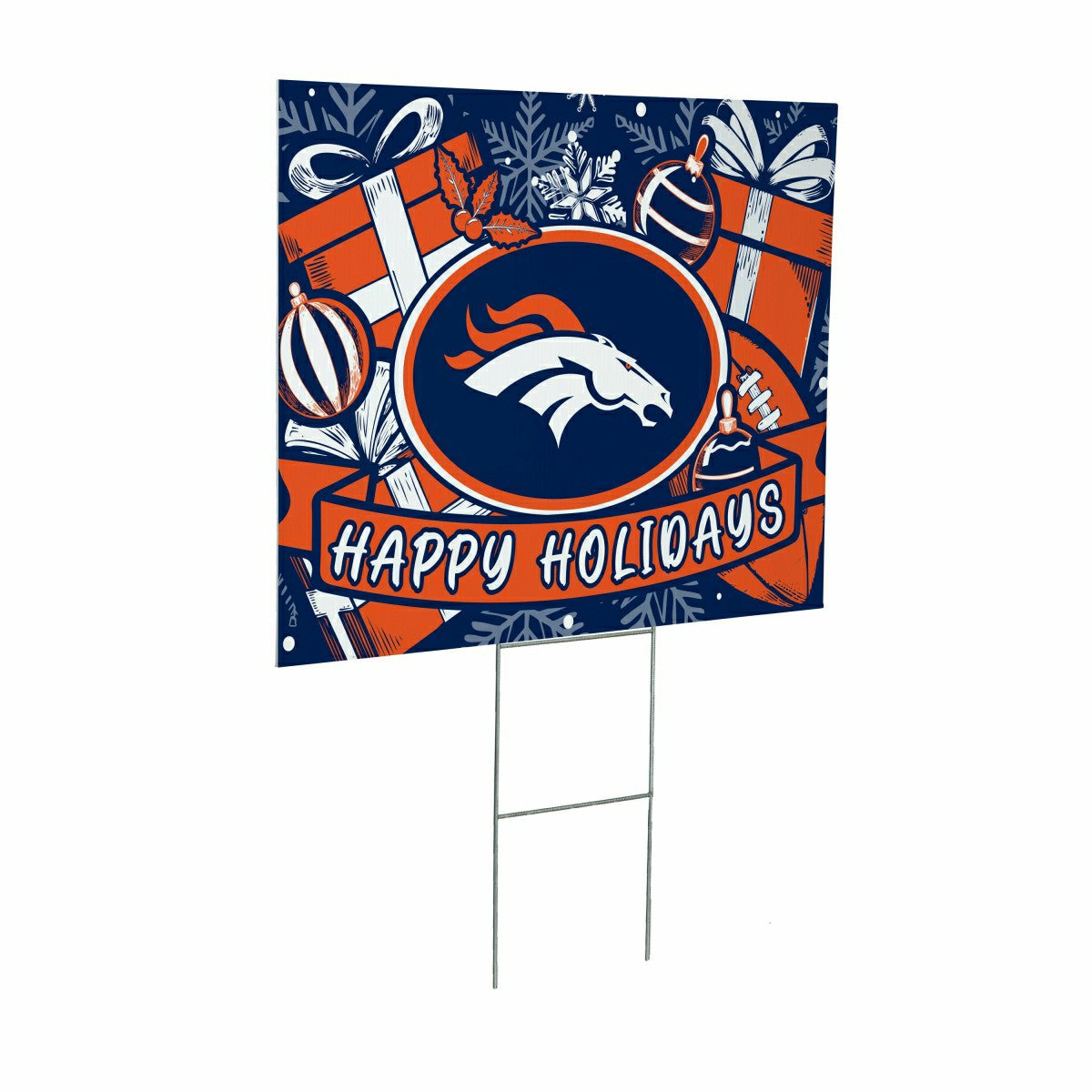 Denver Broncos Yard Sign, Holiday, NFL, Home