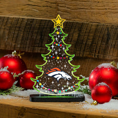 Denver Broncos NFL Football Holiday Tree Desklite LED Decor, NFL, Home