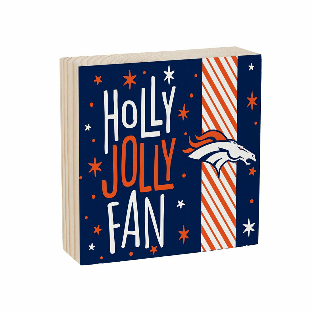 Denver Broncos Block, Holiday, 6x6, NFL, Home