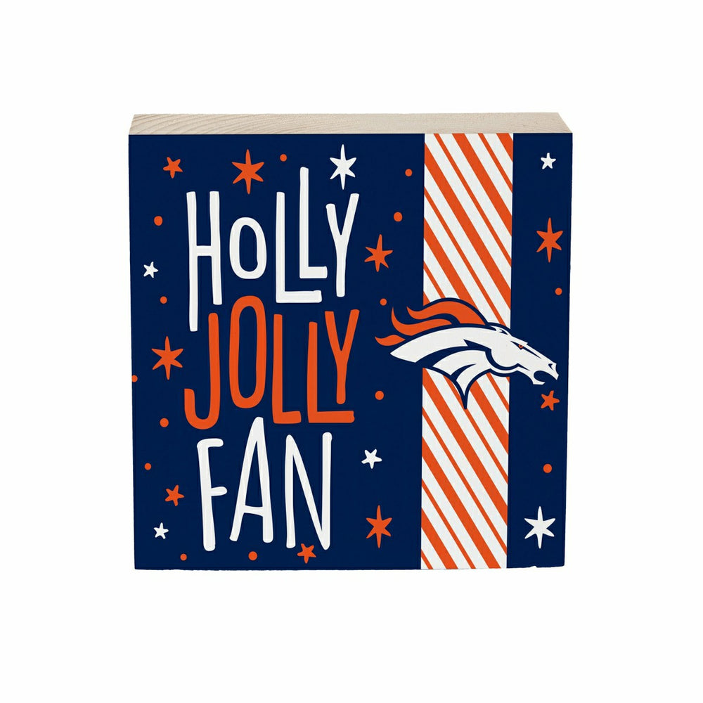 Denver Broncos Block, Holiday, 6x6, NFL, Home