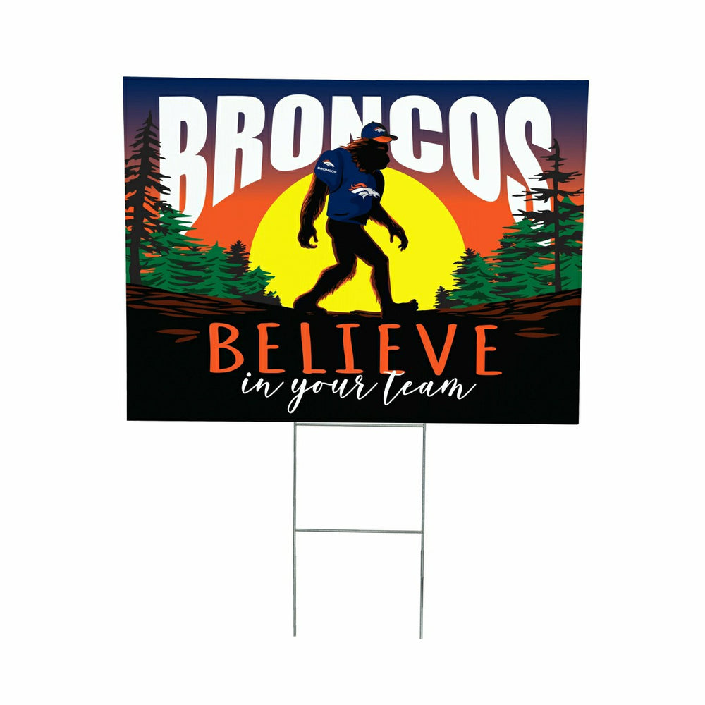 Denver Broncos Yard Sign, Bigfoot, NFL, Home