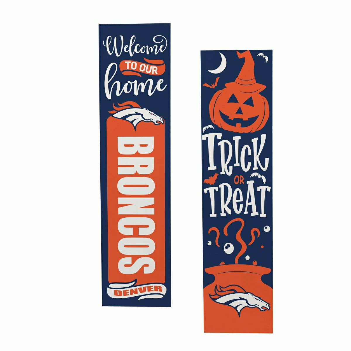 Denver Broncos 47" Double Sided Leaner, Halloween, NFL, Home