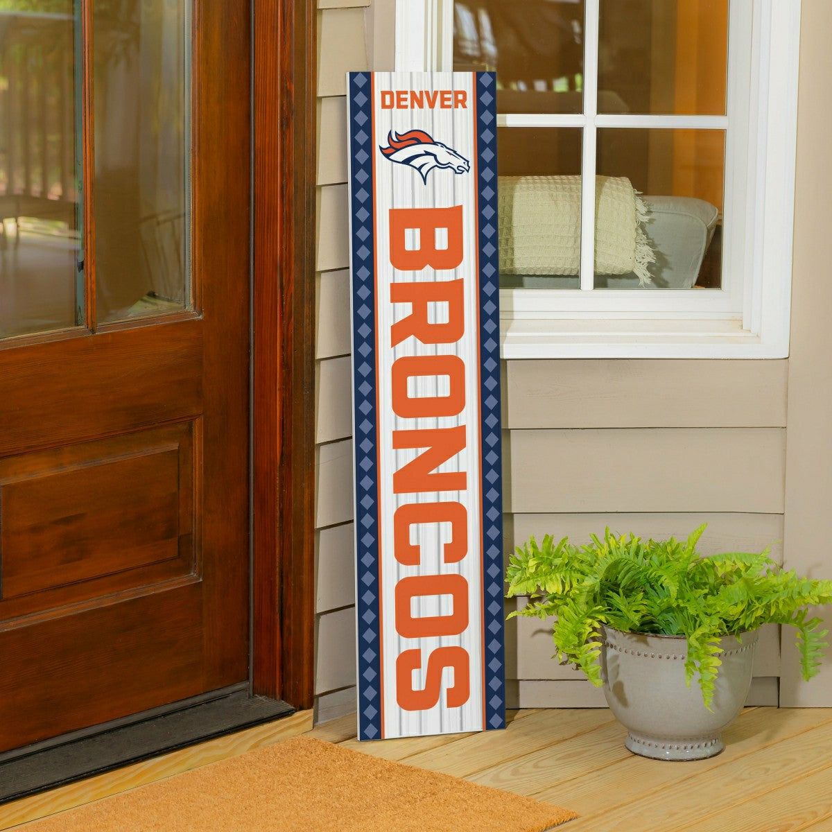 Denver Broncos 47" Double Sided Leaner, Christmas, NFL, Home