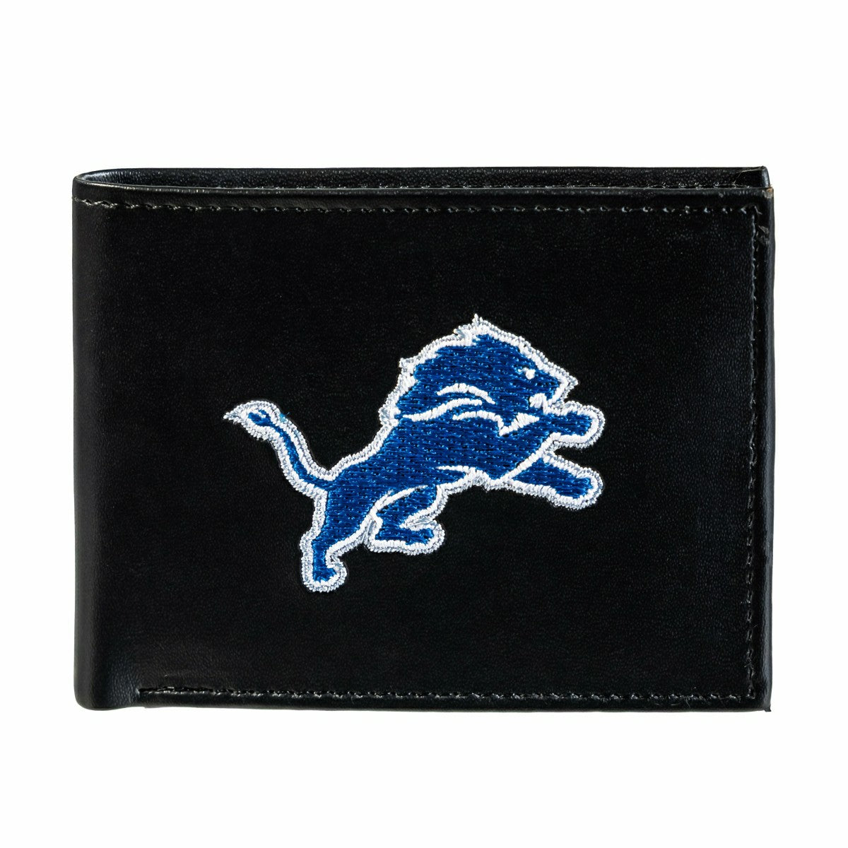 Detroit Lions Black Bi-Fold Embroidered Wallet w/ RFID Blocking, NFL, Home