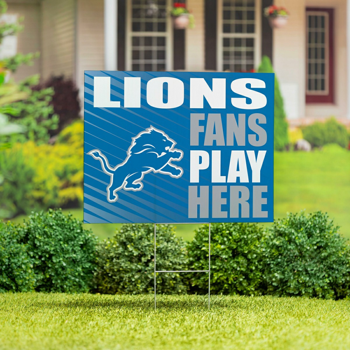 Detroit Lions Coroplast Yard Sign "Fans Play Here", NFL, Home