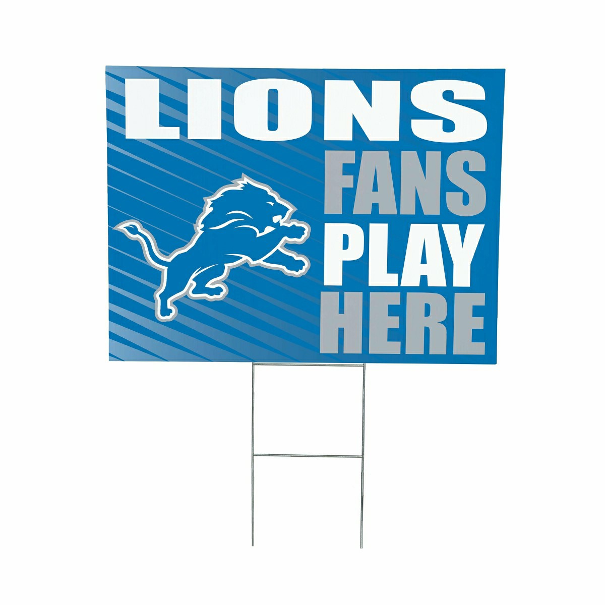 Detroit Lions Coroplast Yard Sign "Fans Play Here", NFL, Home