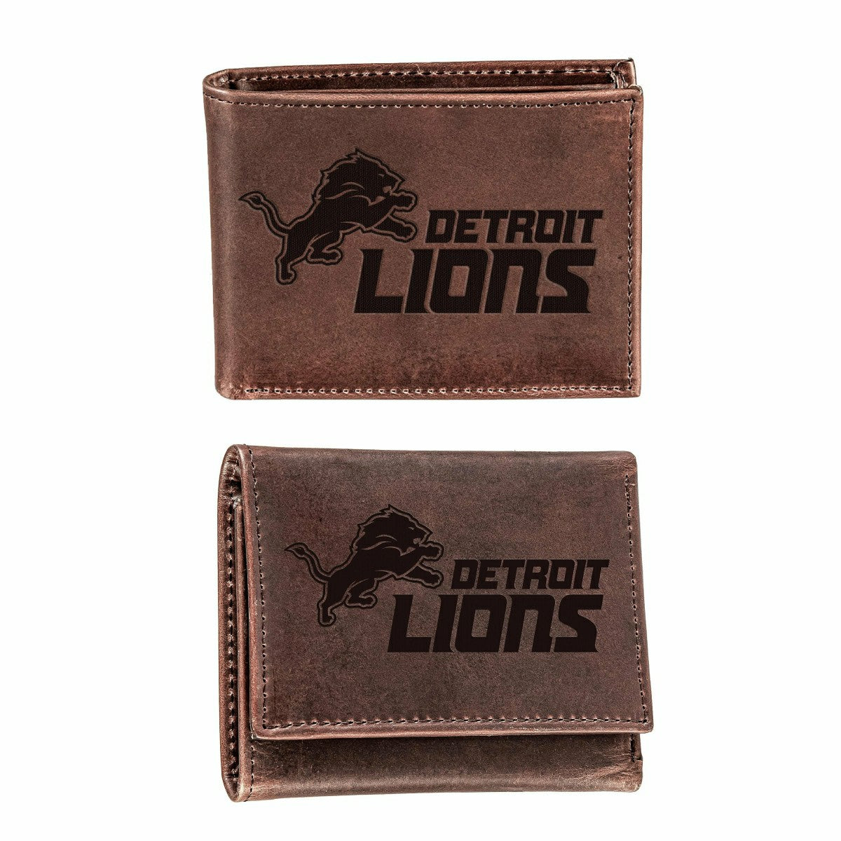 Detroit Lions, Bi-Fold and Tri-Fold Wallet Gift Set, Brown, NFL, Home