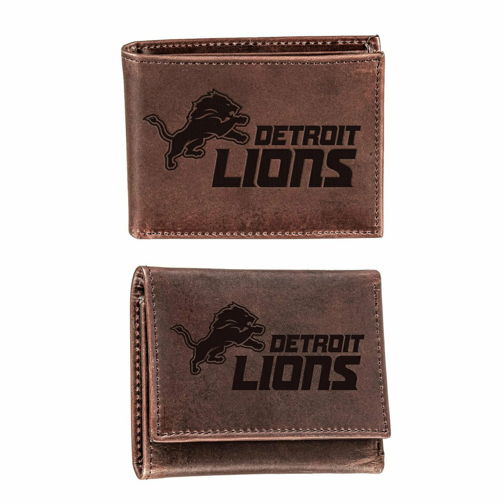 Detroit Lions, Bi-Fold and Tri-Fold Wallet Gift Set, Brown, NFL, Home
