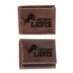 Detroit Lions, Bi-Fold and Tri-Fold Wallet Gift Set, Brown, NFL, Home