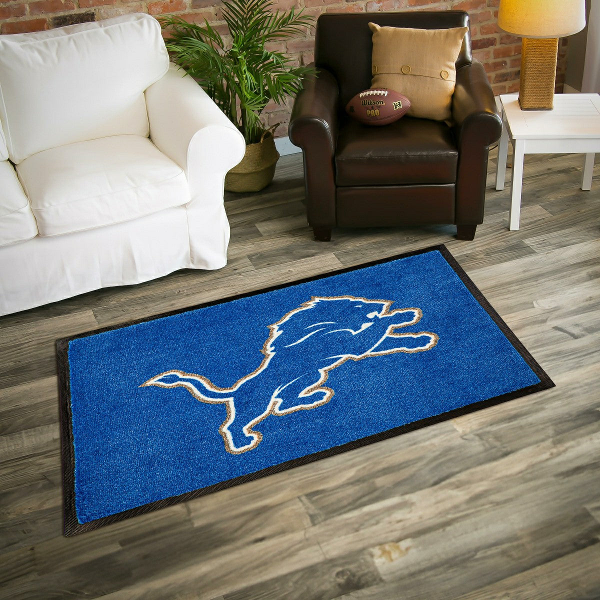 3'x5' Large USA Indoor Outdoor Entryway Mat, Detroit Lions, NFL