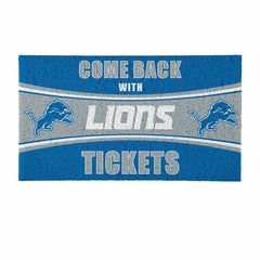28" x 16" PVC Trapper Mat, Come Back with Tickets, Detroit Lions, NFL