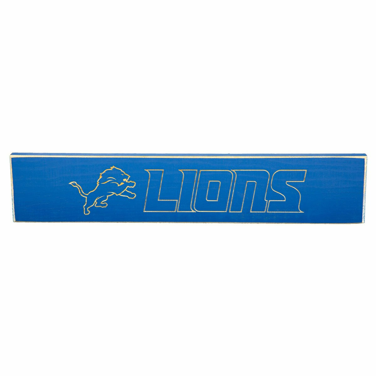 Detroit Lions Engraved Wood Sign, 3.5" x 18", NFL, Home