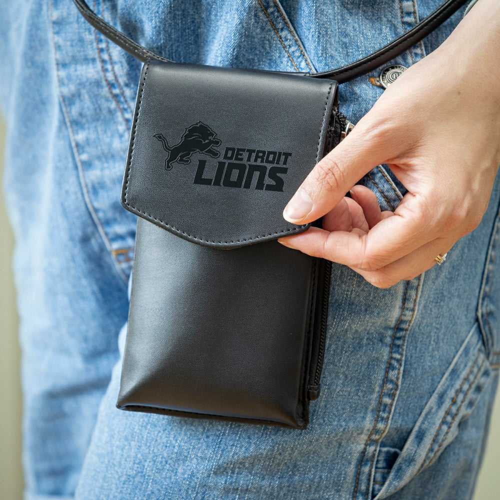 Detroit Lions, Cross Body Wallet, Black, NFL, Home