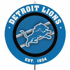 Detroit Lions, Metal Lite, Round, NFL