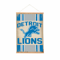 Detroit Lions, Canvas Wall Tapestry, Medium, 36x24, NFL, Home