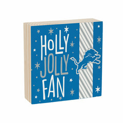 Detroit Lions Block, Holiday, 6x6, NFL, Home