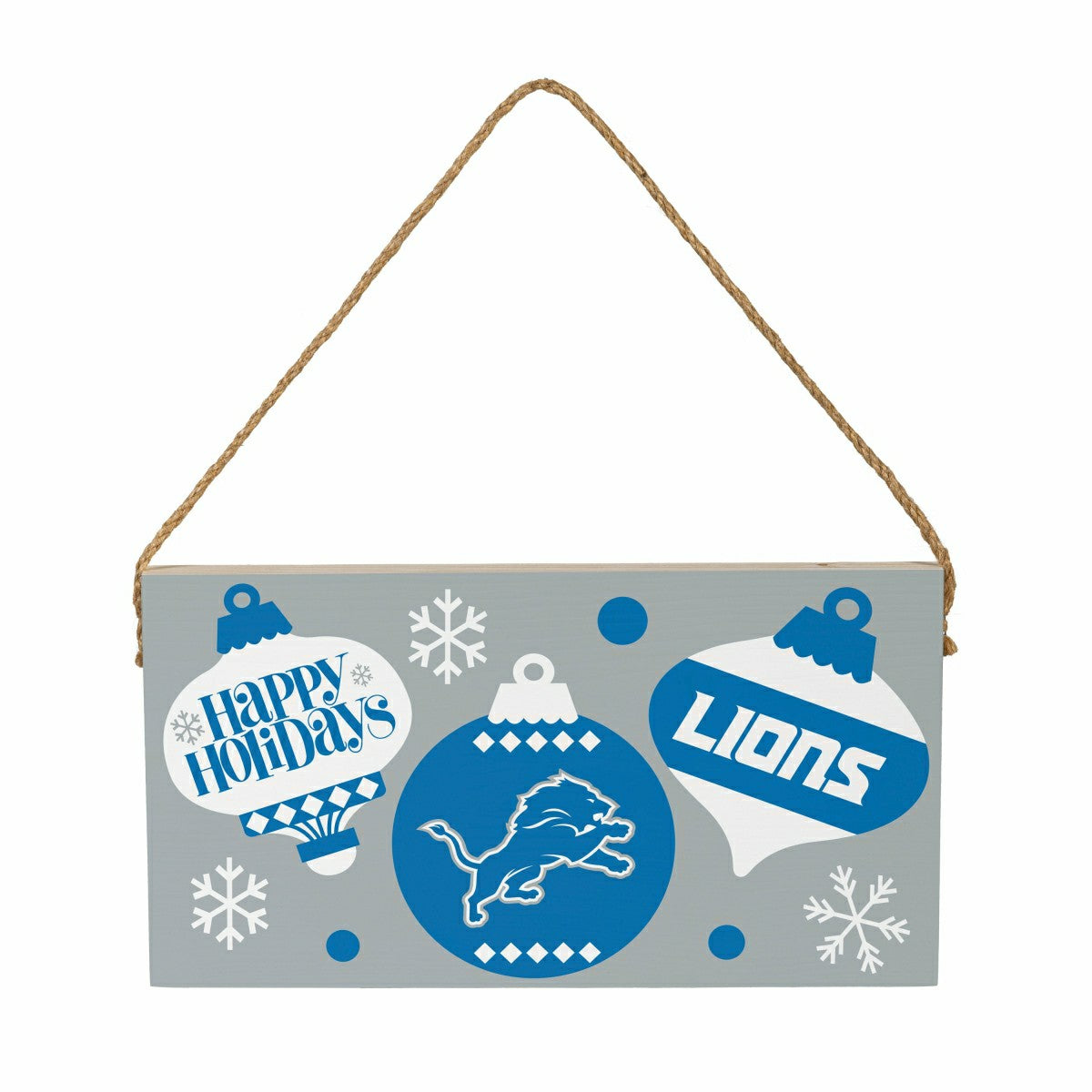 Detroit Lions Holiday Wood Wall Sign, 6x11, NFL, Home