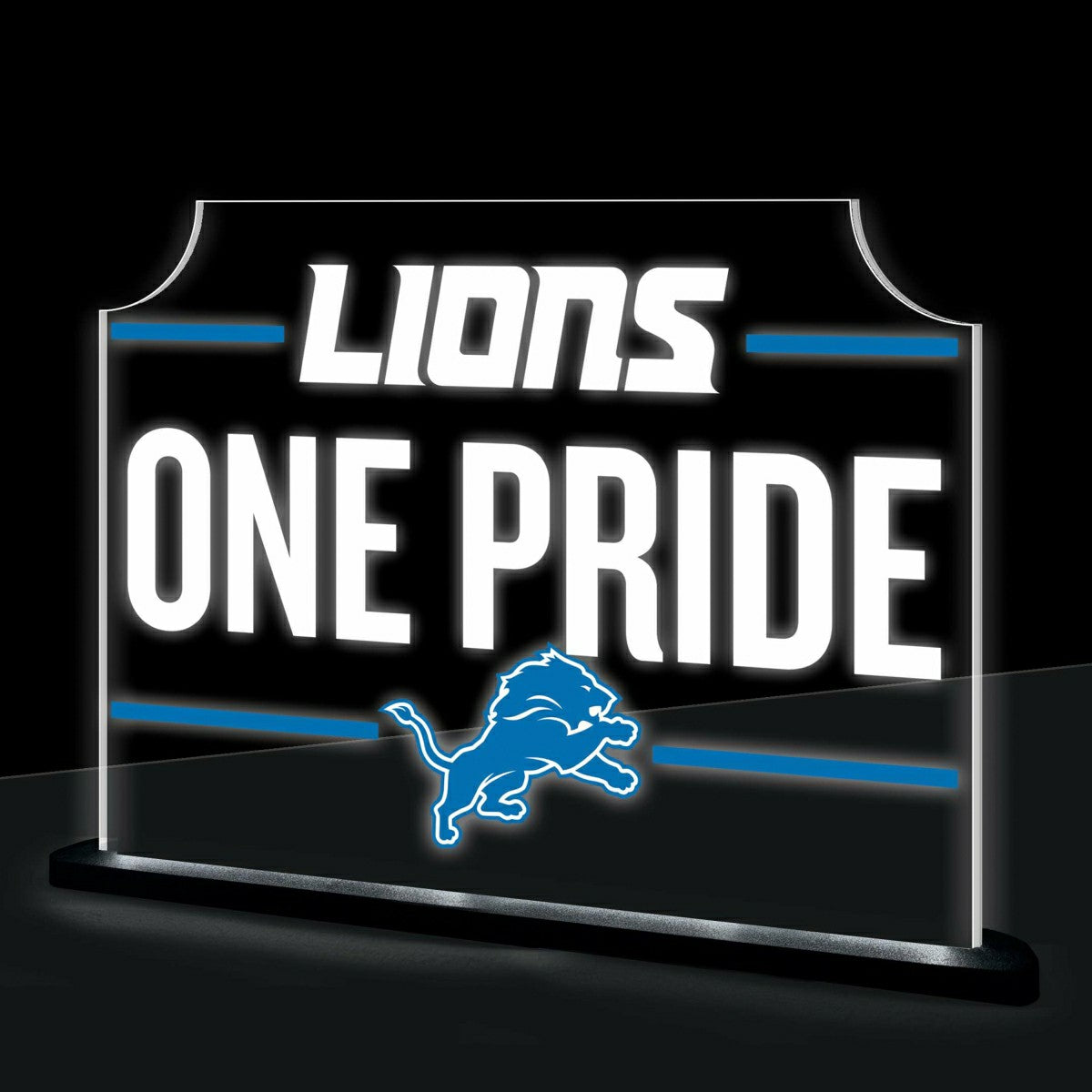 Detroit Lions NFL Football Rectangle Desklite LED Decor, NFL, Home