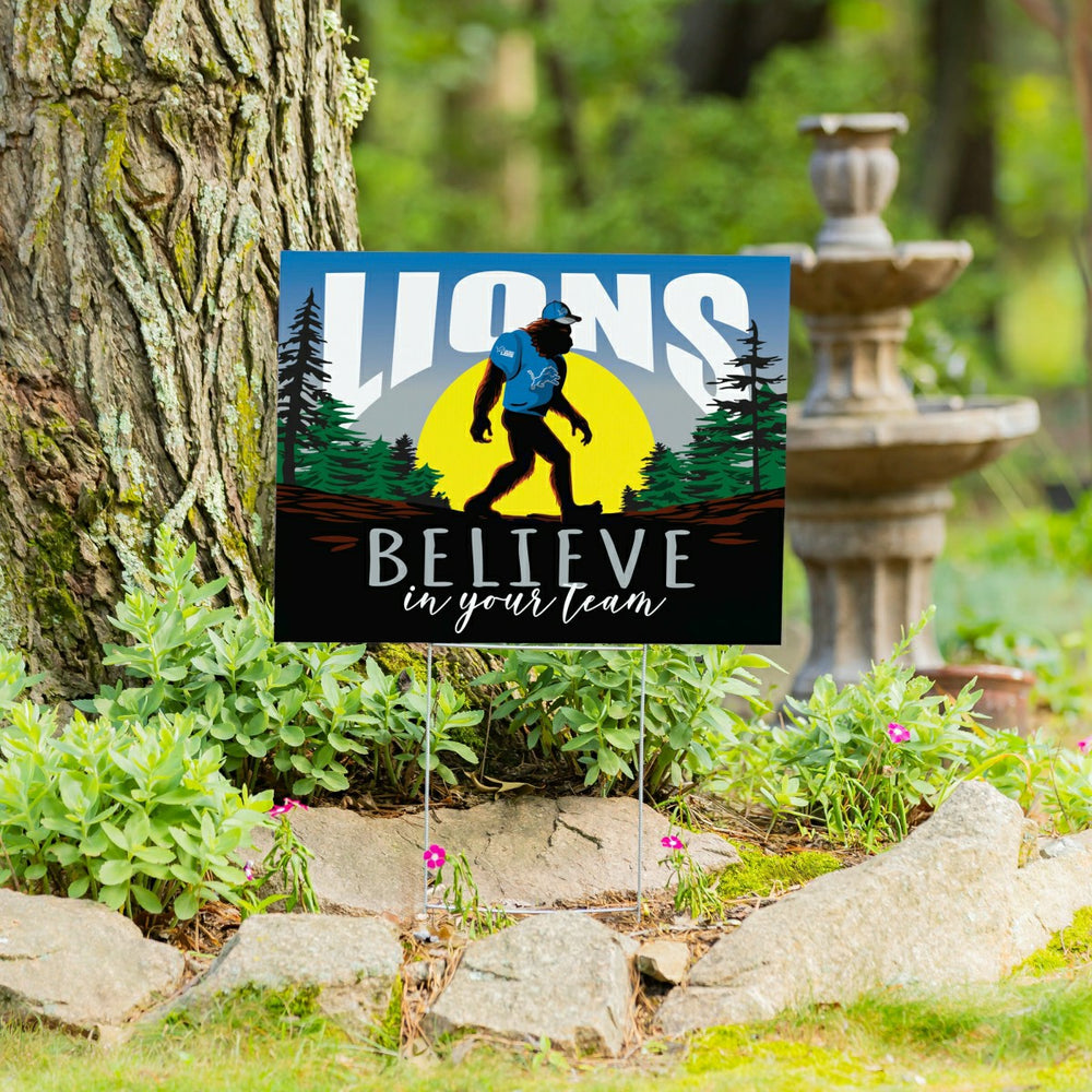 Detroit Lions Yard Sign, Bigfoot, NFL, Home
