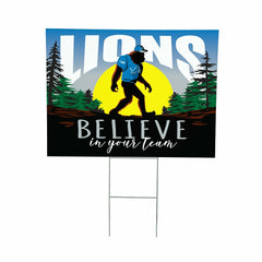 Detroit Lions Yard Sign, Bigfoot, NFL, Home