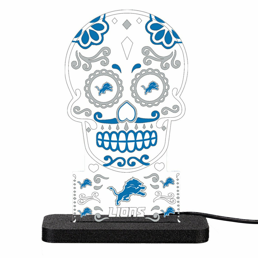 Detroit Lions NFL Football Sugar Skull Desklite LED Decor, NFL, Home