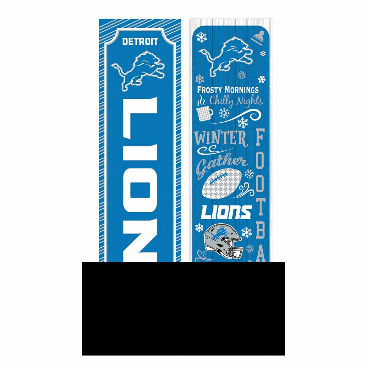 Detroit Lions 46" Double Sided Leaner, Winter Seasonal, NFL, Home