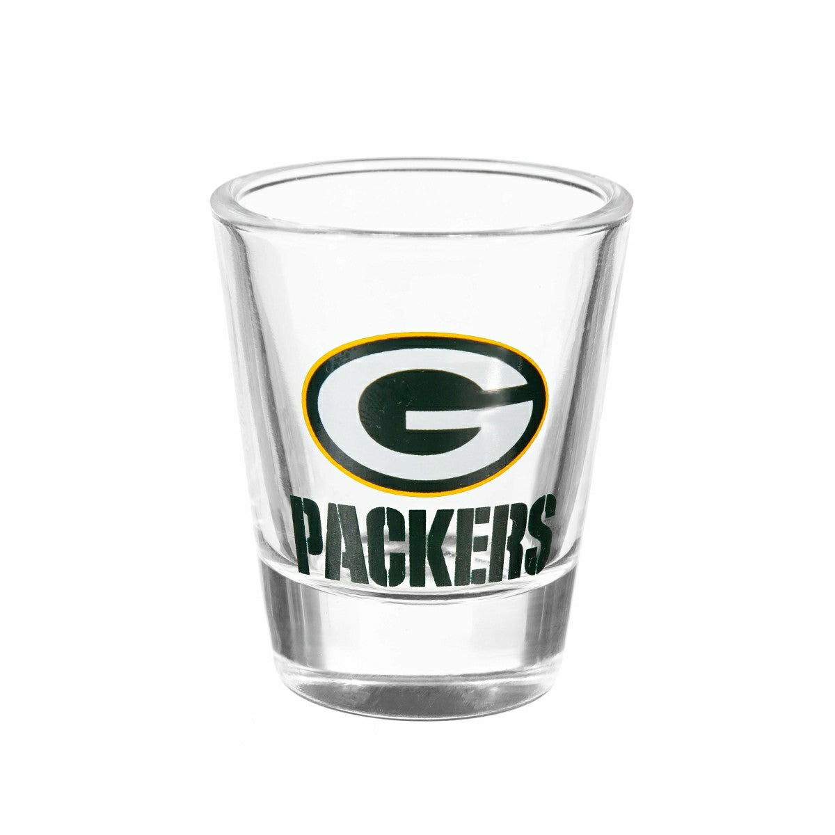 Green Bay Packers 4-Piece Ceramic and Glass 2oz. Shot Glass Set, NFL, Home
