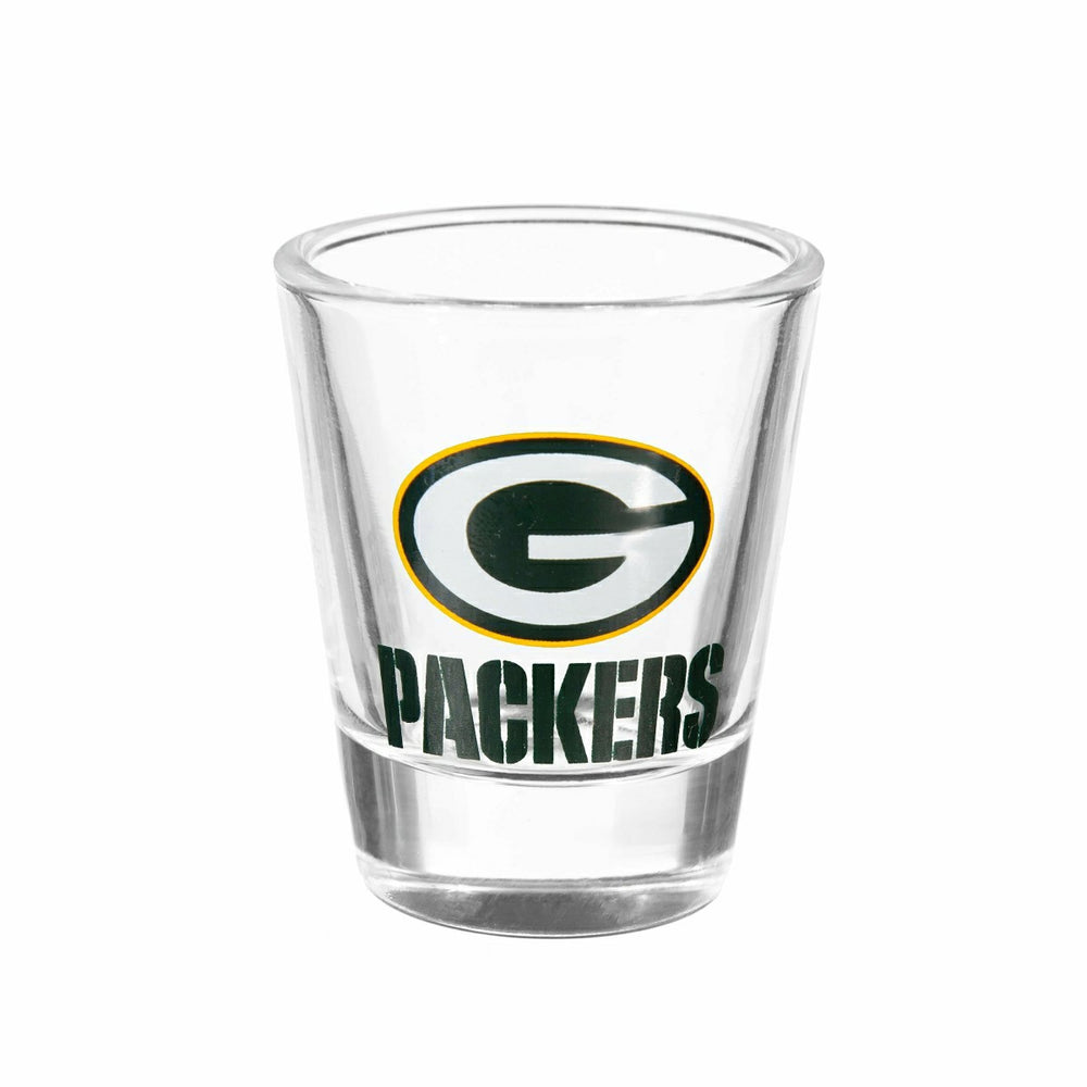 Green Bay Packers 4-Piece Ceramic and Glass 2oz. Shot Glass Set, NFL, Home