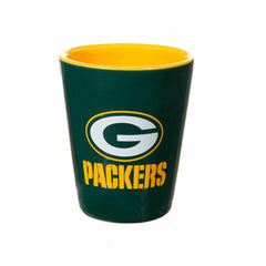 Green Bay Packers 4-Piece Ceramic and Glass 2oz. Shot Glass Set, NFL, Home
