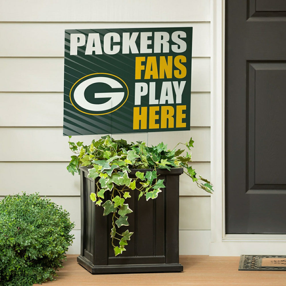 Green Bay Packers Coroplast Yard Sign "Fans Play Here", NFL, Home