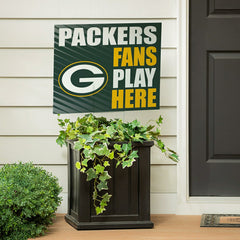 Green Bay Packers Coroplast Yard Sign "Fans Play Here", NFL, Home