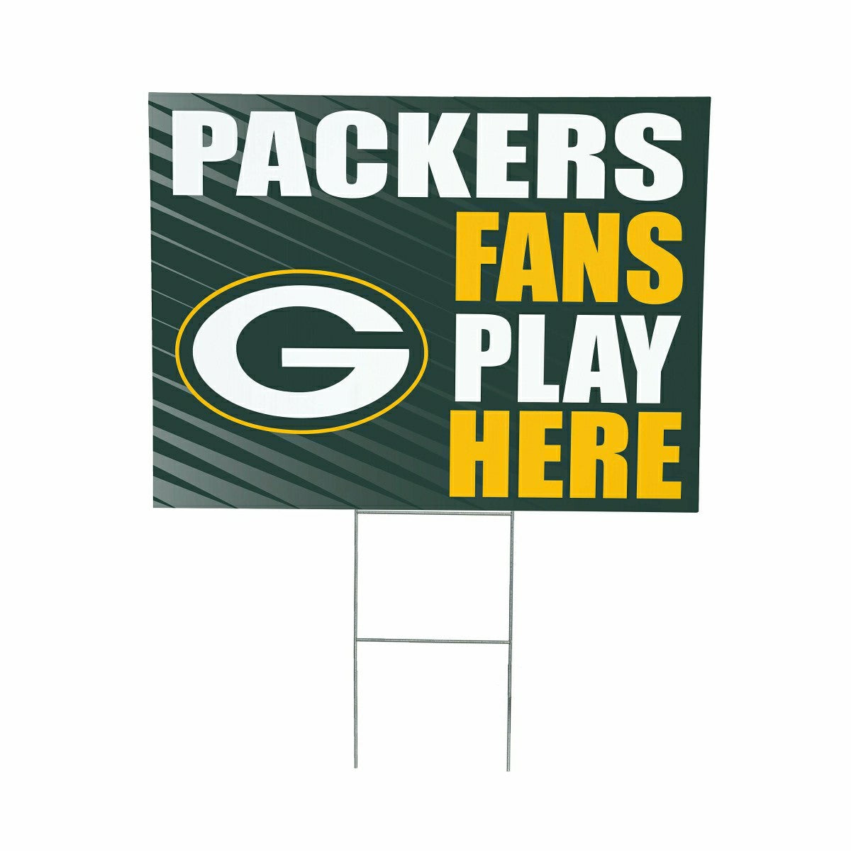 Green Bay Packers Coroplast Yard Sign "Fans Play Here", NFL, Home