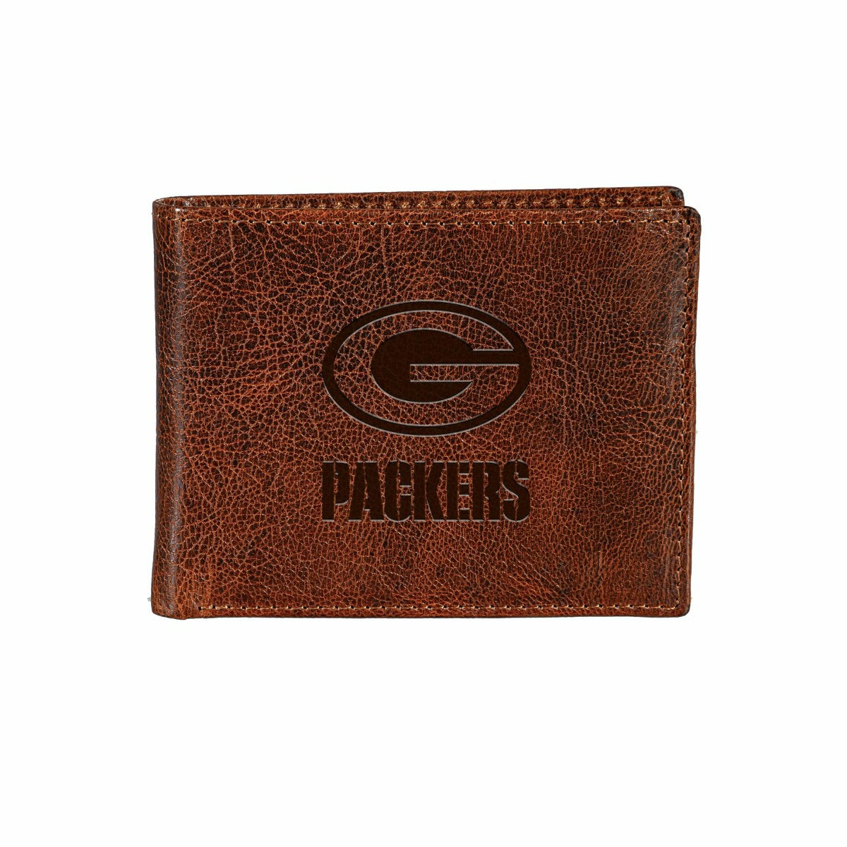 Green Bay Packers, Embossed 100% Genuine Tumbled Leather Passcase Bi-F, NFL, Home