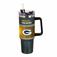 40oz Stainless Steel Canyon Cup w/ Straw, Green Bay Packers, NFL, Home