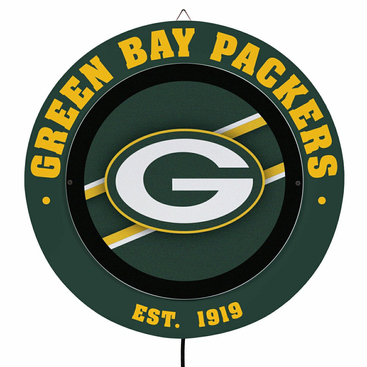 Green Bay Packers, Metal Lite, Round, NFL