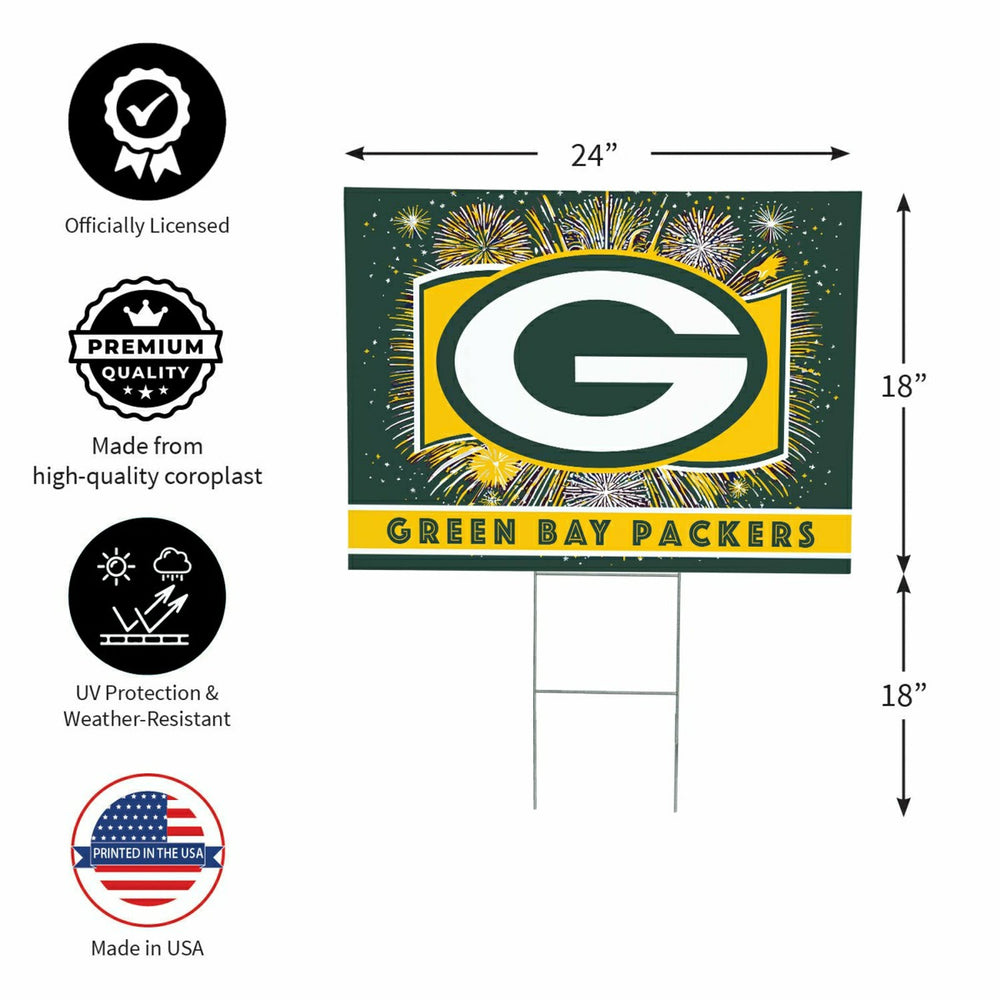 Green Bay Packers Yard Sign, Patriotic, NFL, Home