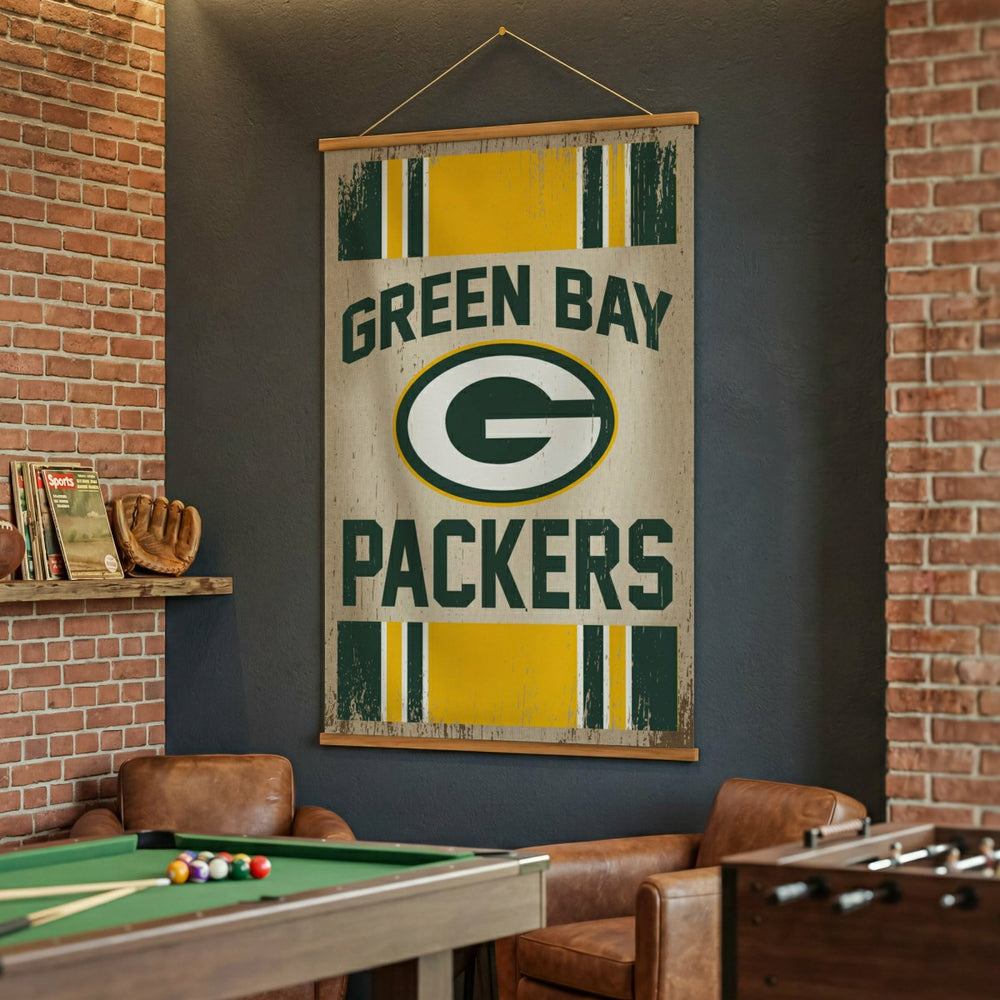Green Bay Packers, Canvas Wall Tapestry, Large, 54x36, NFL, Home