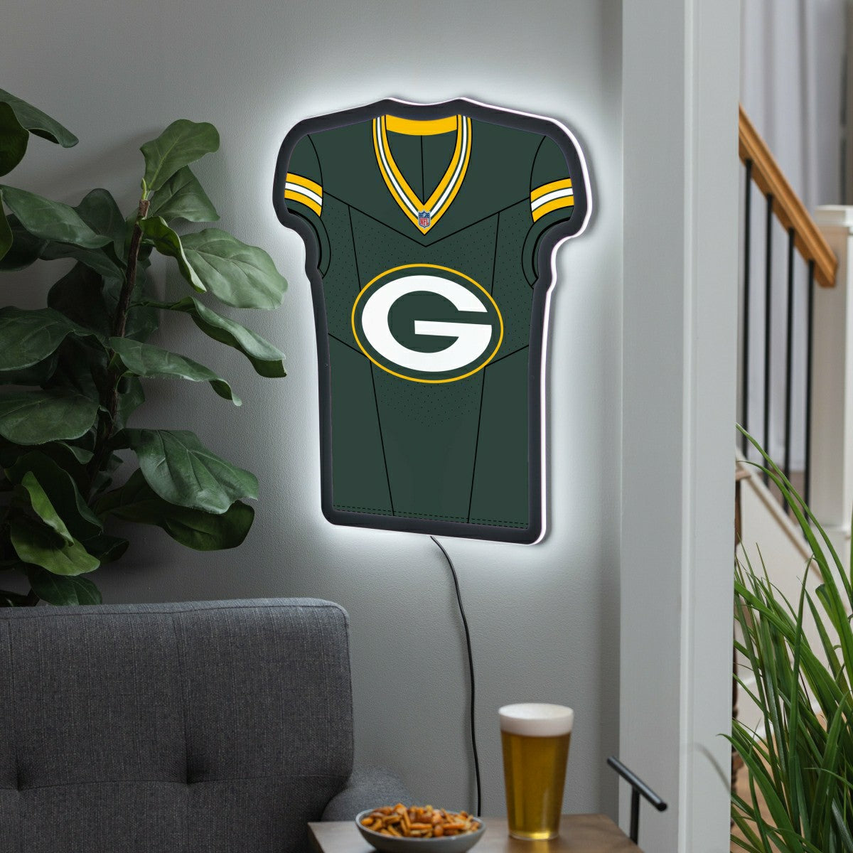 Green Bay Packers NFL Football Jersey Edgelite LED Decor, NFL