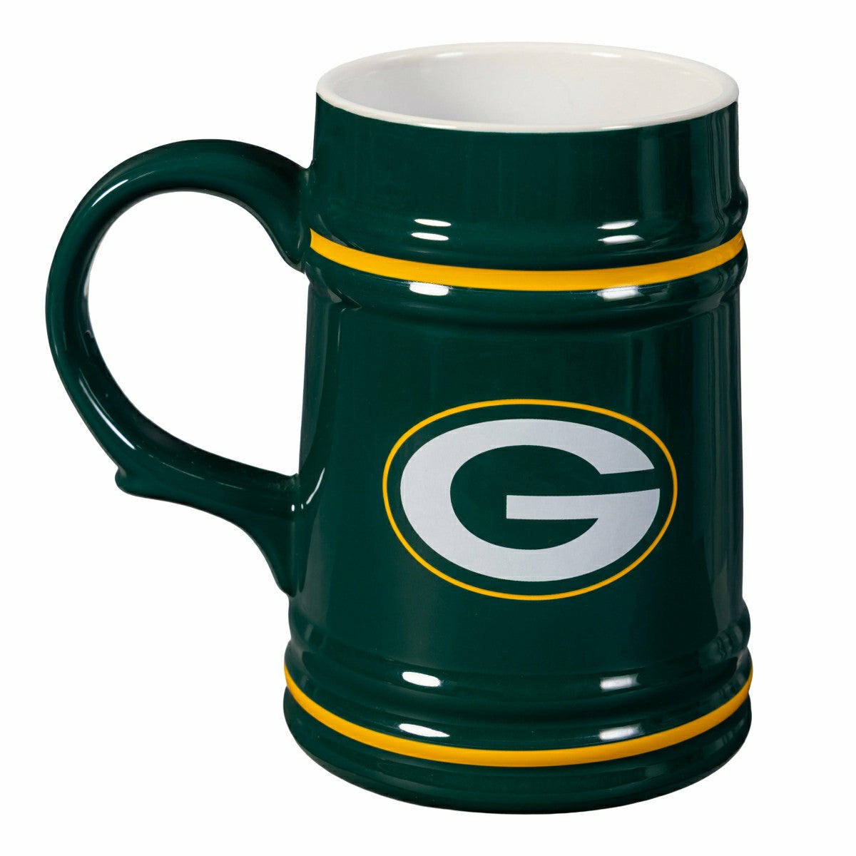 Green Bay Packers Ceramic Stein Cup, 24oz, NFL, Home