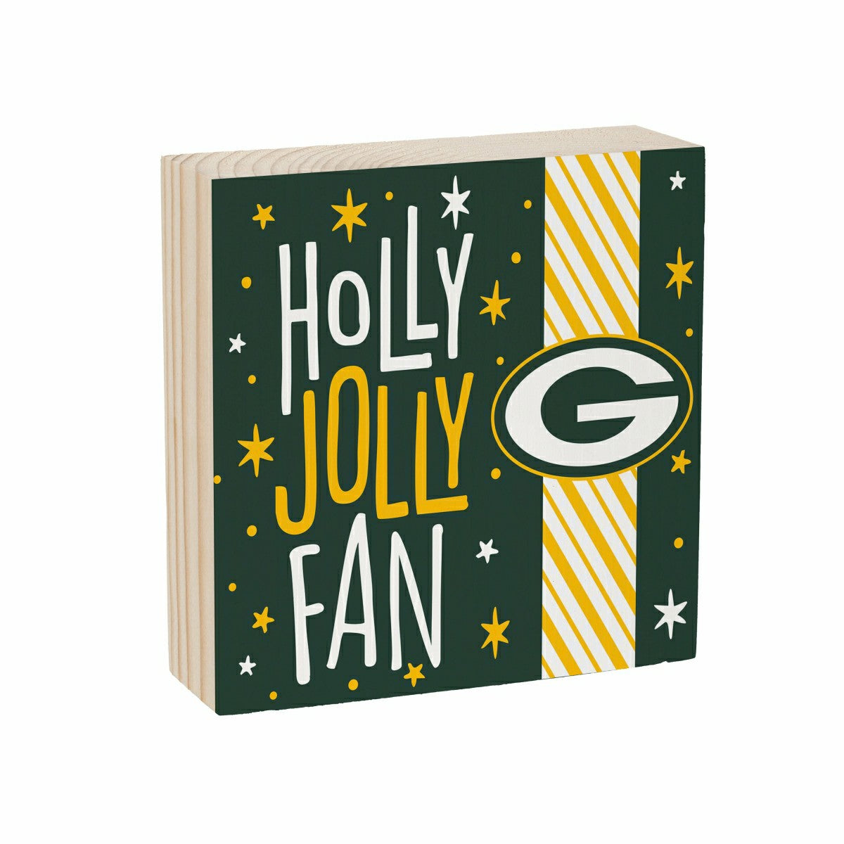 Green Bay Packers Block, Holiday, 6x6, NFL, Home