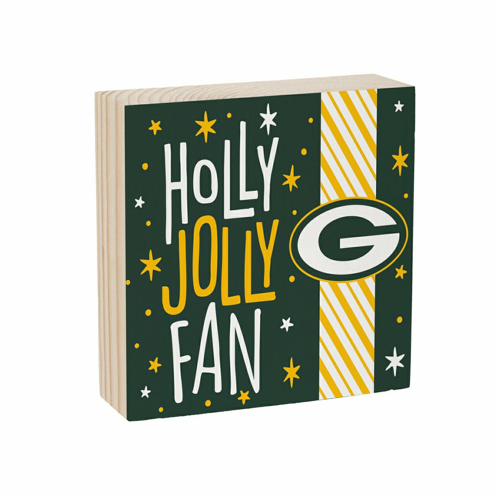 Green Bay Packers Block, Holiday, 6x6, NFL, Home