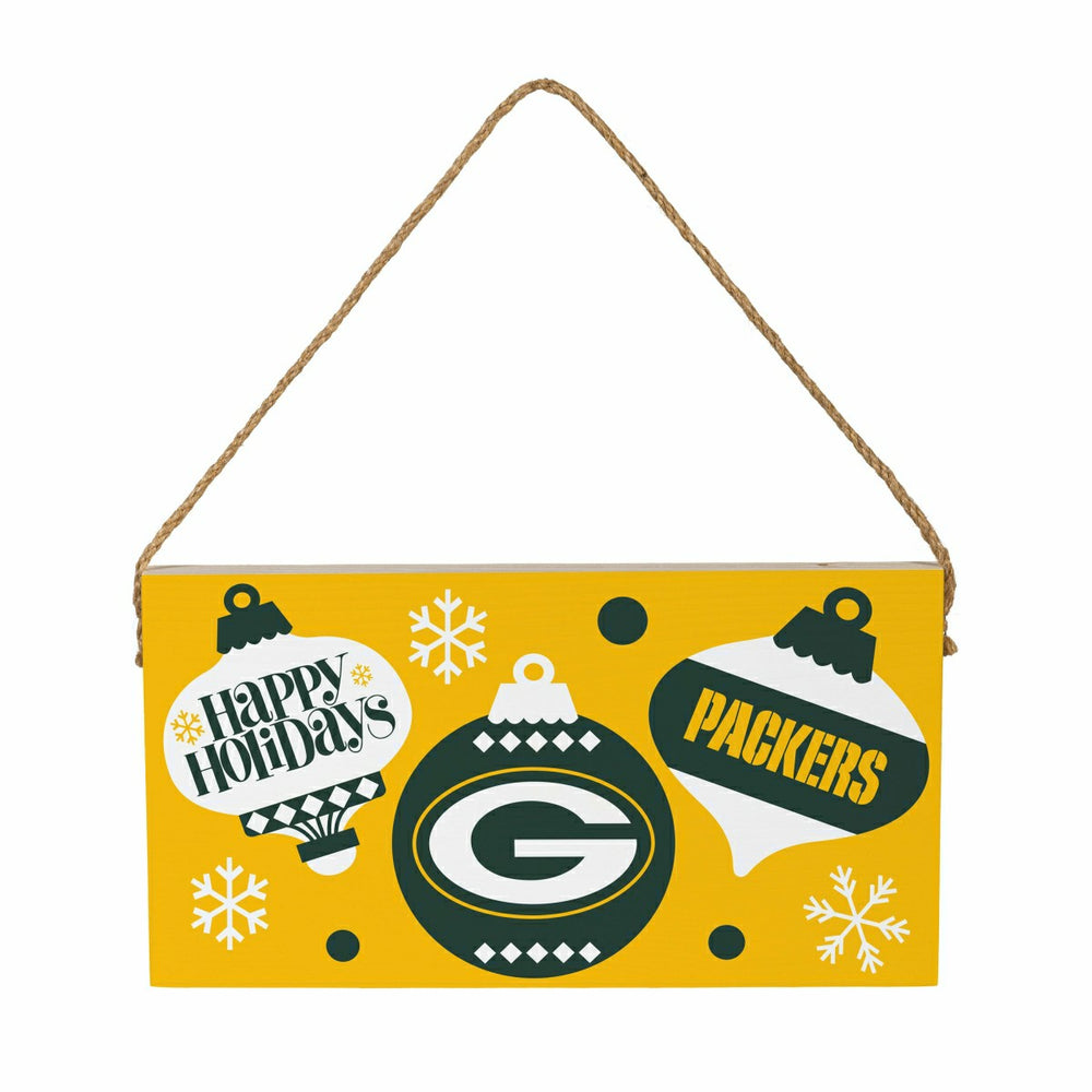 Green Bay Packers Holiday Wood Wall Sign, 6x11, NFL, Home