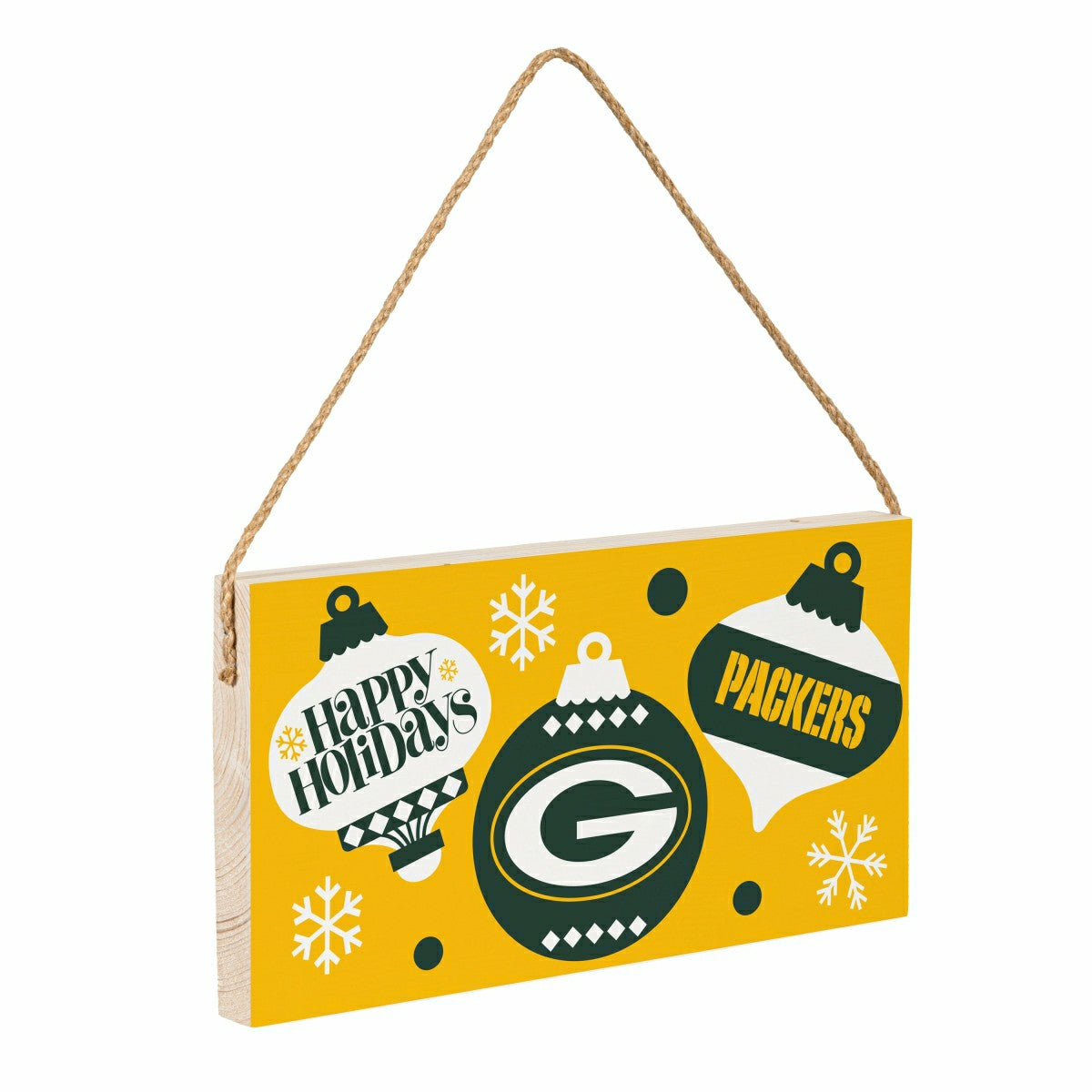 Green Bay Packers Holiday Wood Wall Sign, 6x11, NFL, Home