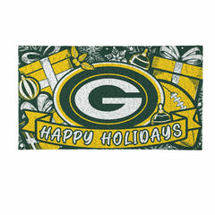 Green Bay Packers Holiday PVC Mat, 28"x16", NFL