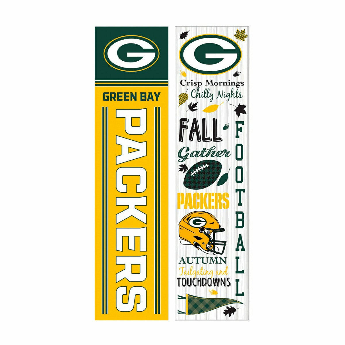 Green Bay Packers 46" Double Sided Leaner, Fall Seasonal, NFL, Home