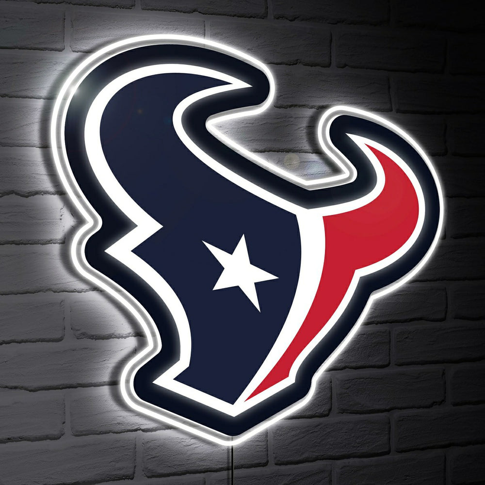 Houston Texans LED Wall Decor, Glazelite, Logo, NFL, Home