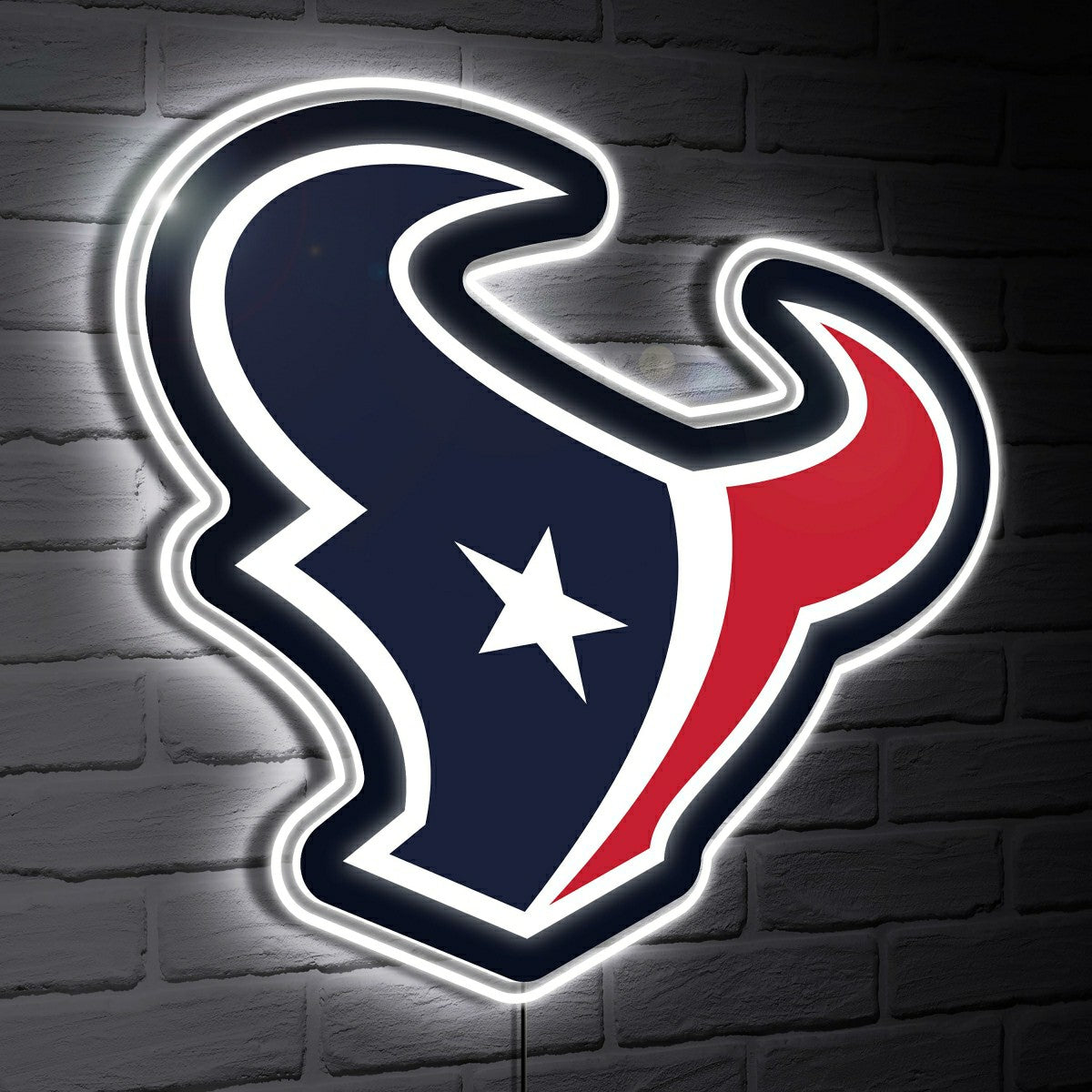 Houston Texans LED Wall Decor, Glazelite, Logo, NFL, Home