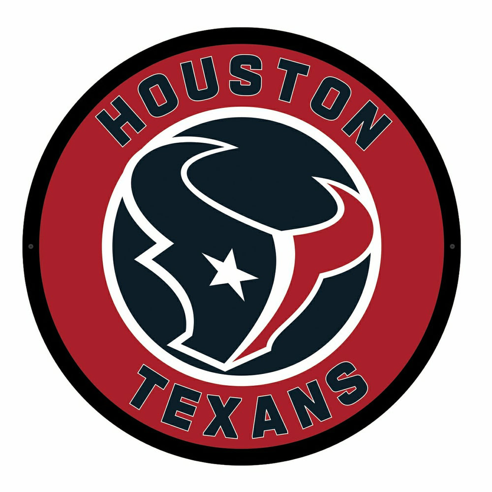 LED Wall Decor, Round, Houston Texans, NFL, Home